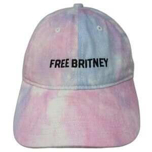 SHESHOW Baseball Cap Pink Size M Free Britney Tie Dye Slideback Embroidery Hat